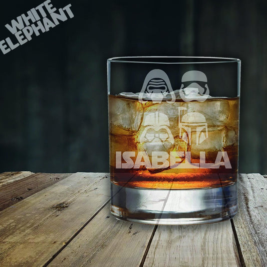 Personalised Star Wars Inspired Laser Etched Whiskey / High-Ball / Pint / Tankard Glass