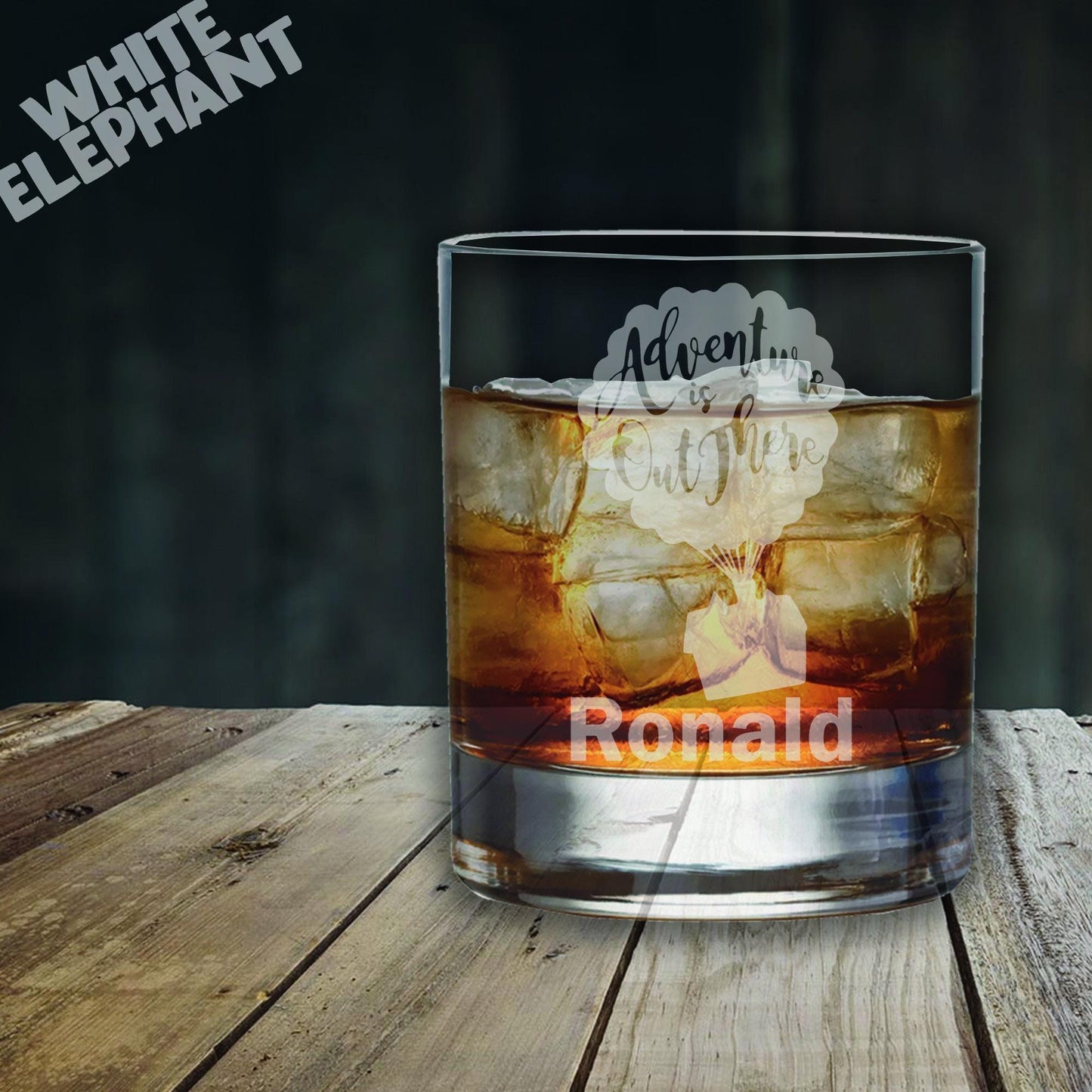 Personalised UP Inspired Laser Etched Whiskey / High-Ball / Pint / Tankard Glass