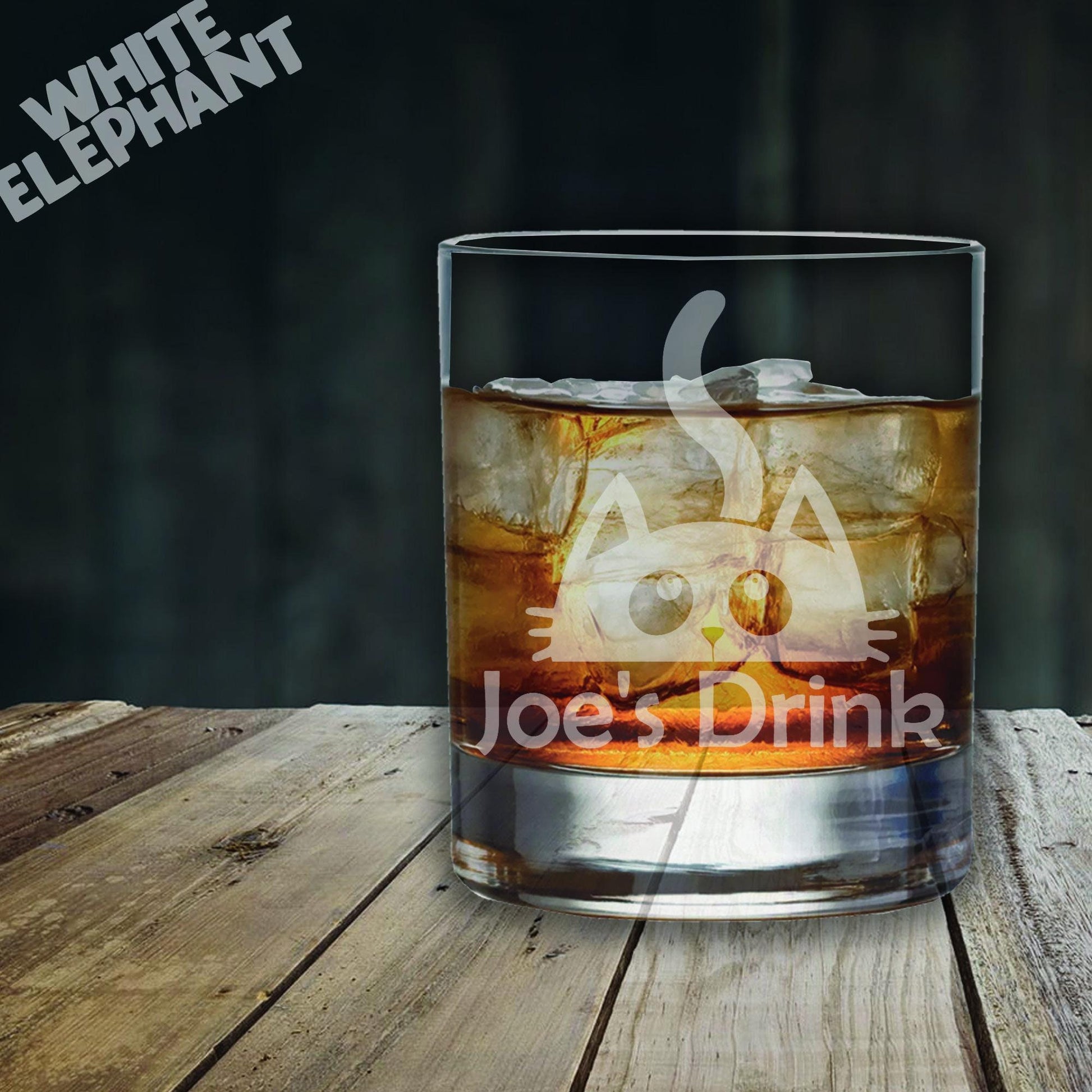 Cute Cat   Whiskey Glass Gift
