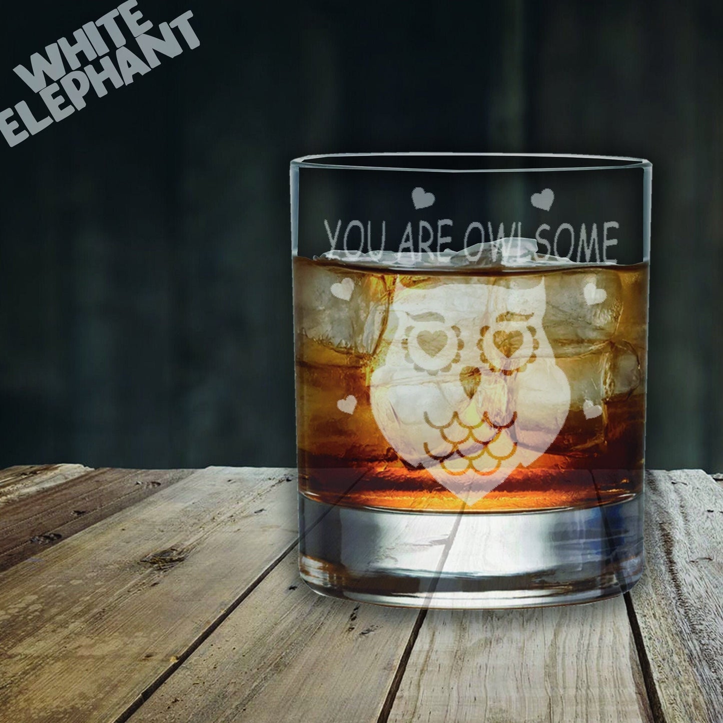 You Are Owlsome Laser Etched Whiskey / High-Ball / Pint / Tankard Glass