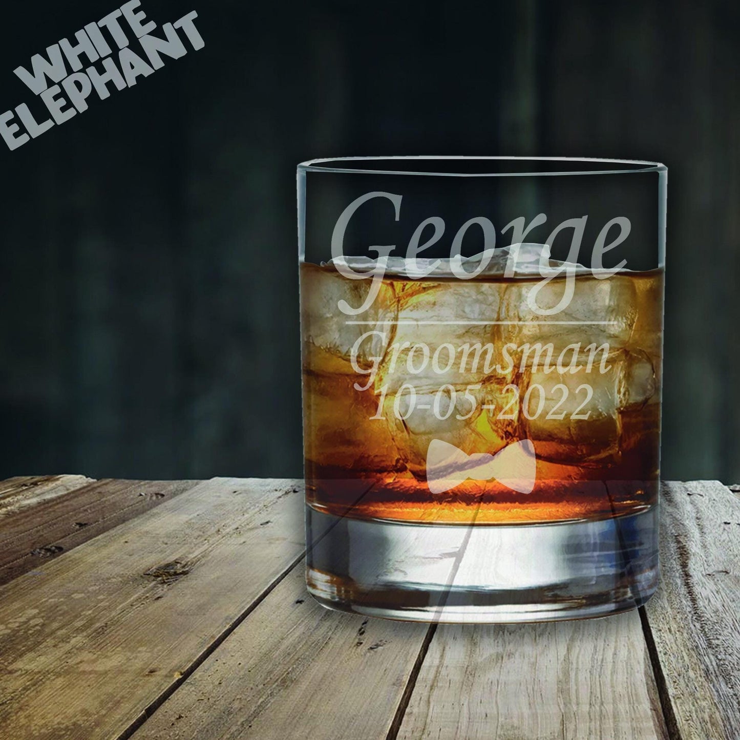 Personalised Groomsman Wedding Glass - Laser Etched Whiskey, Highball, Pint or Tankard