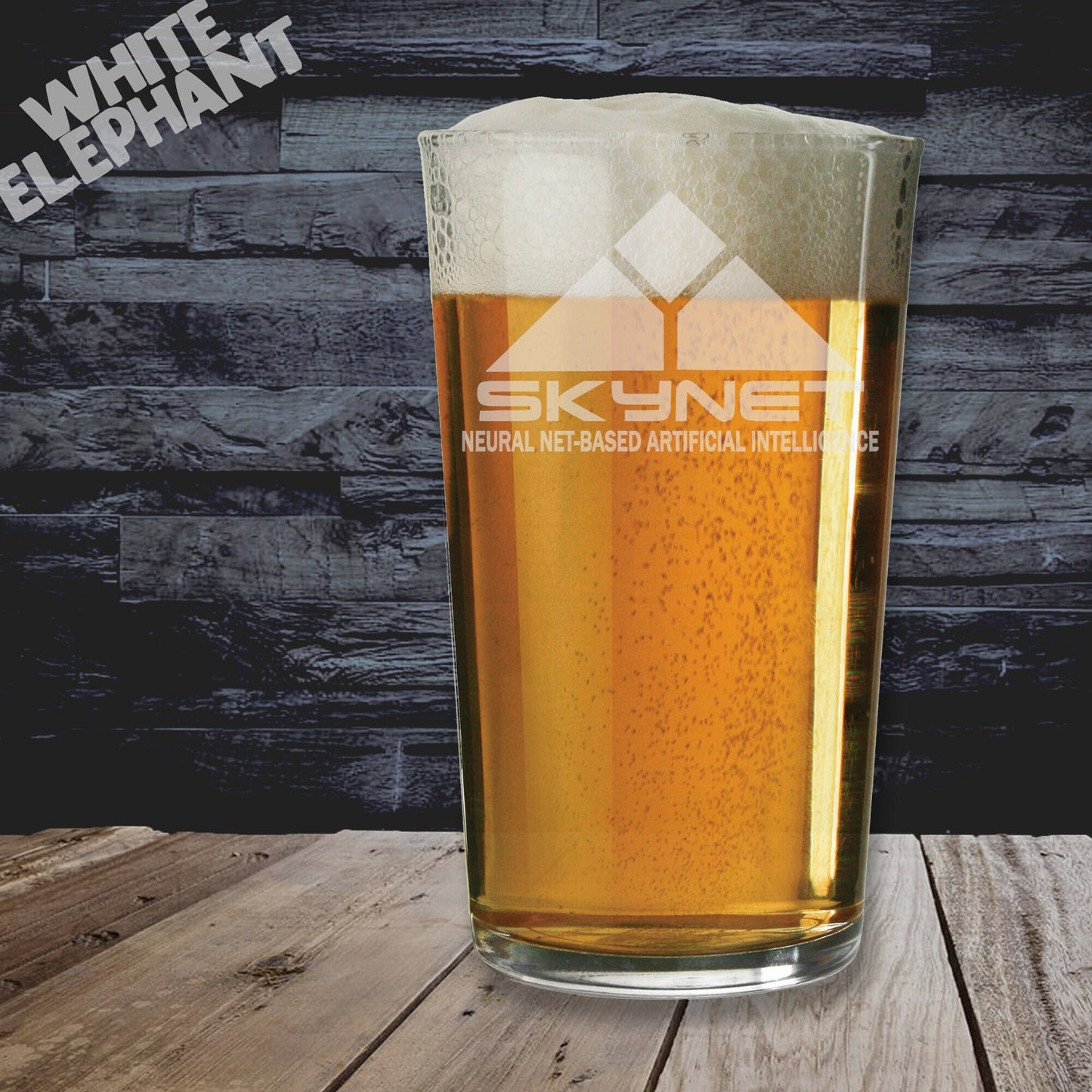 Skynet Inspired Laser Etched Whiskey / High-Ball / Pint / Tankard Glass