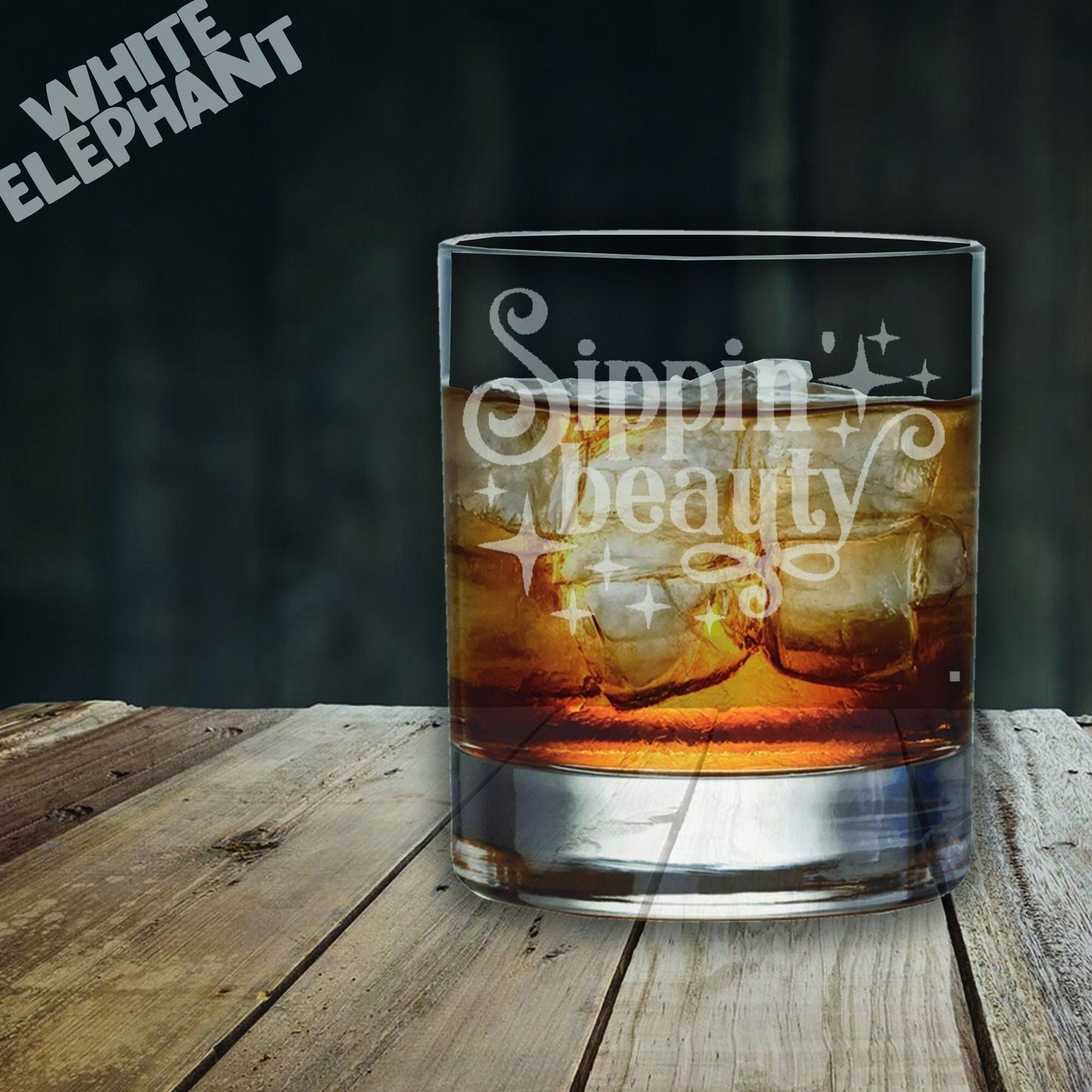 Sippin Beauty Funny Laser Etched Whiskey / High-Ball / Pint / Tankard Glass