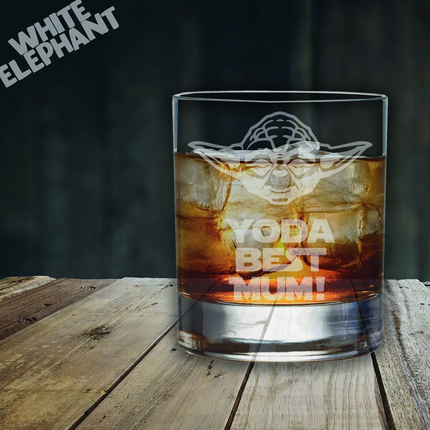 Star Wars Yoda Best Mum Laser Etched Whiskey / High-Ball / Pint / Tankard Glass