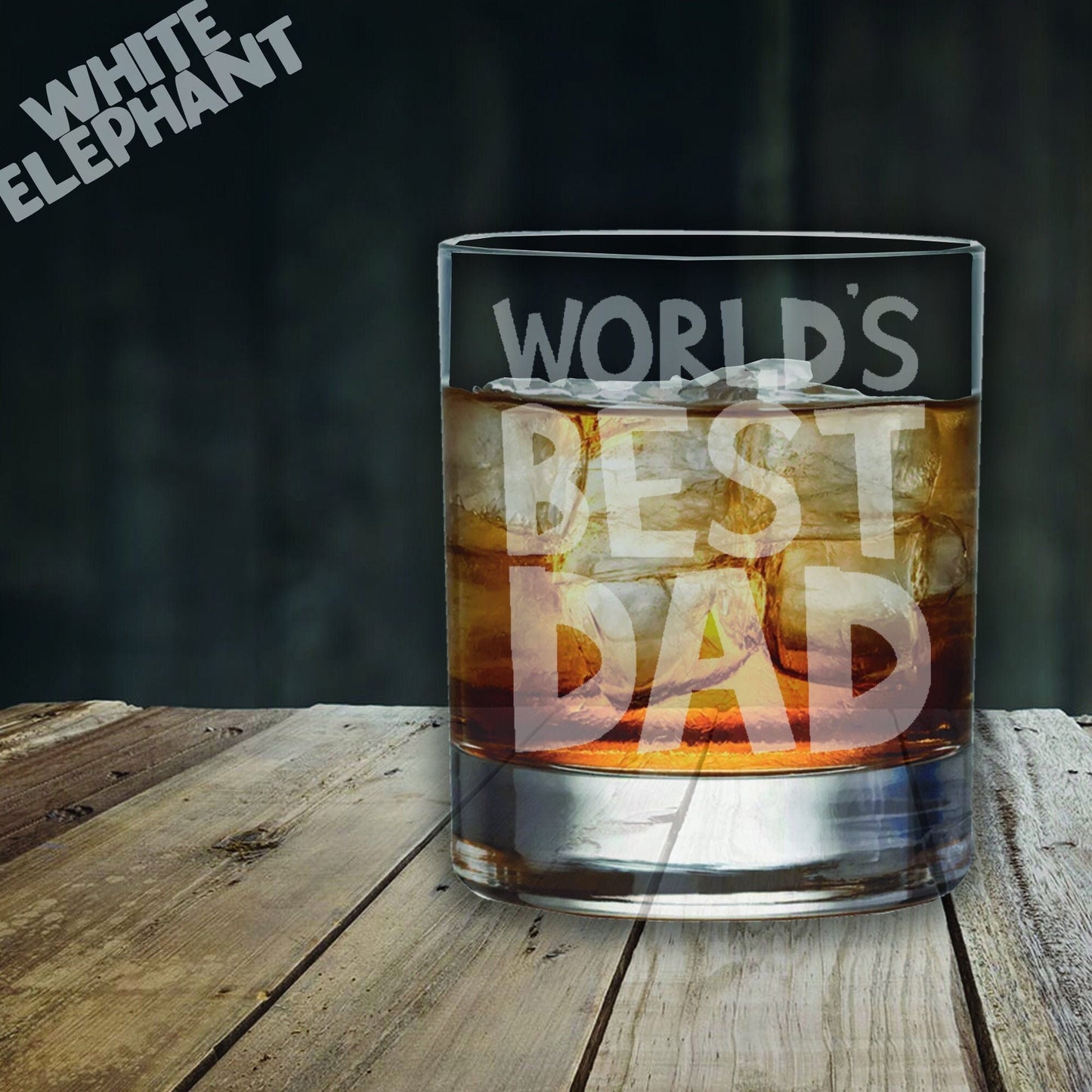 World's Best Dad Laser Etched Whiskey / High-Ball / Pint / Tankard Glass