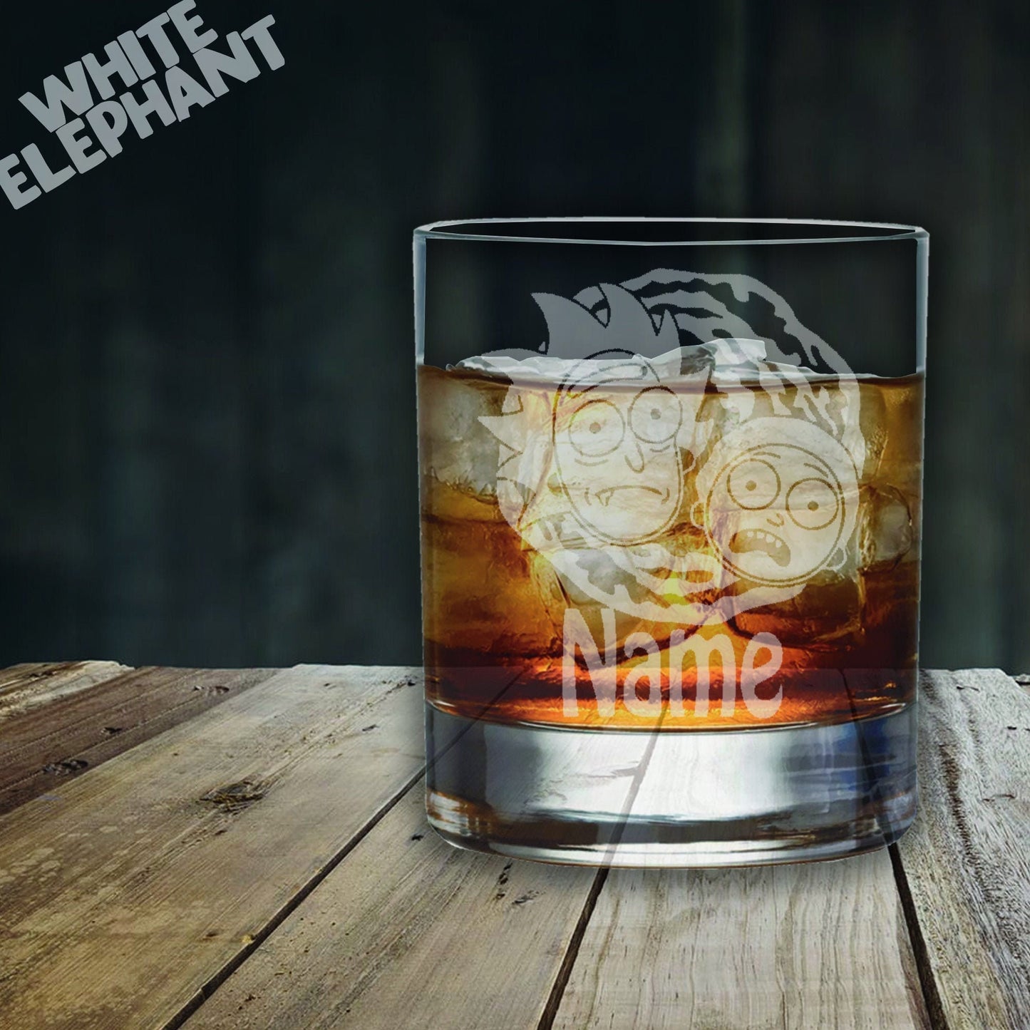 Personalised Rick & Morty Inspired Laser Etched Whiskey / High-Ball / Pint / Tankard Glass