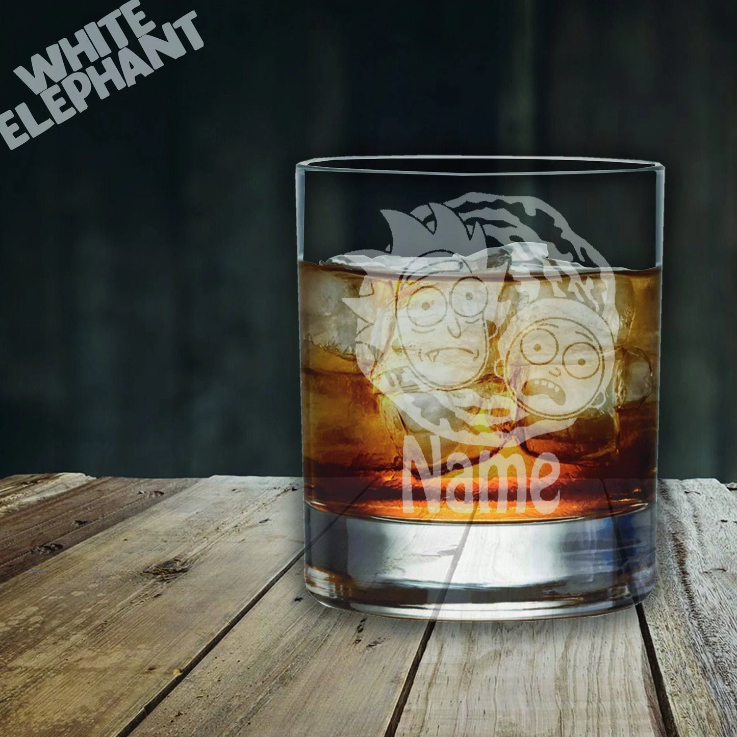 Personalised Rick & Morty Inspired Glass – Laser Etched Whiskey, Highball, Pint or Tankard