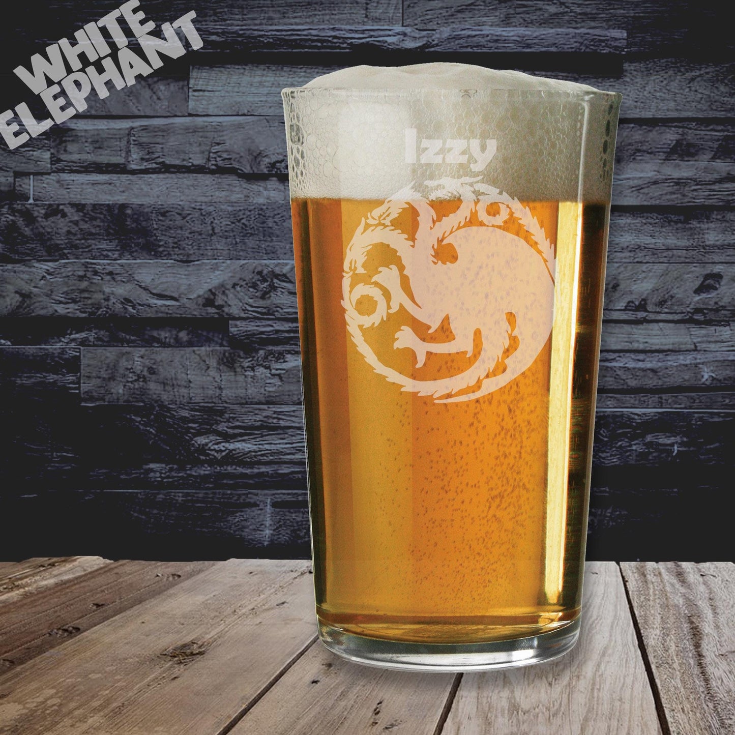 Targaryen Game Of Thrones Inspired Laser Etched Whiskey / High-Ball / Pint / Tankard Glass