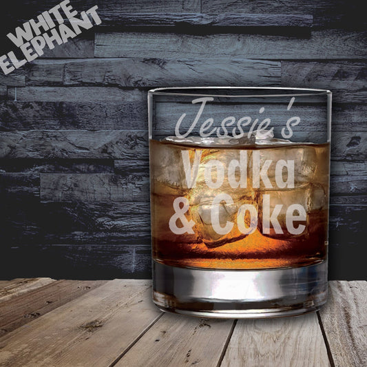 Personalised Vodka & Coke Whiskey Tumbler or High-Ball Glass Gift