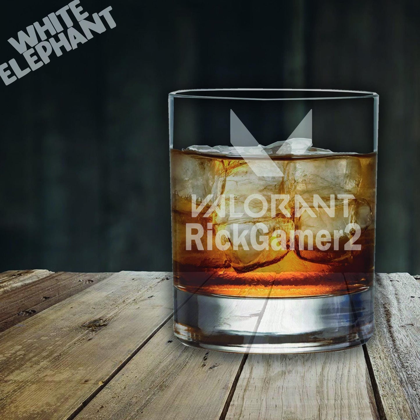 Personalised Valorant Inspired Laser Etched Whiskey / High-Ball / Pint / Tankard Glass
