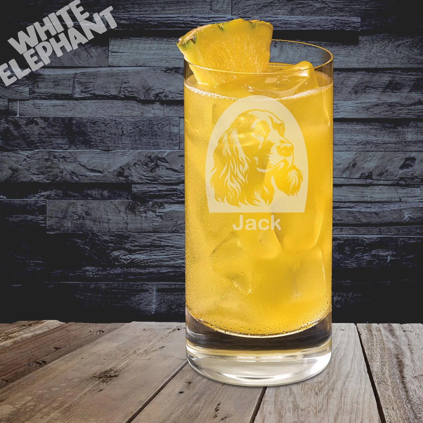 Personalized Cocker Spaniel Glass - Laser Etched Whiskey, Highball, Pint or Tankard
