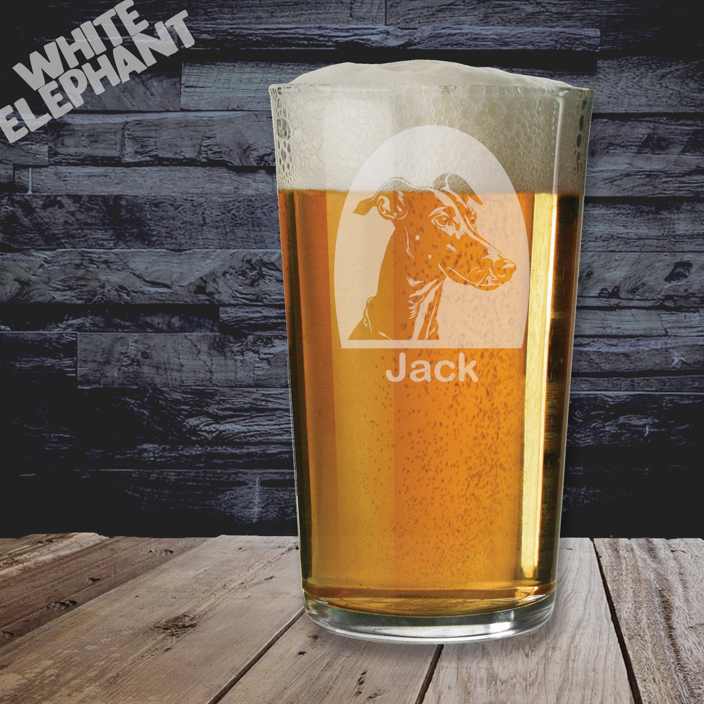 Personalised Greyhound Glass - Laser Etched Whiskey, Highball, Pint or Tankard
