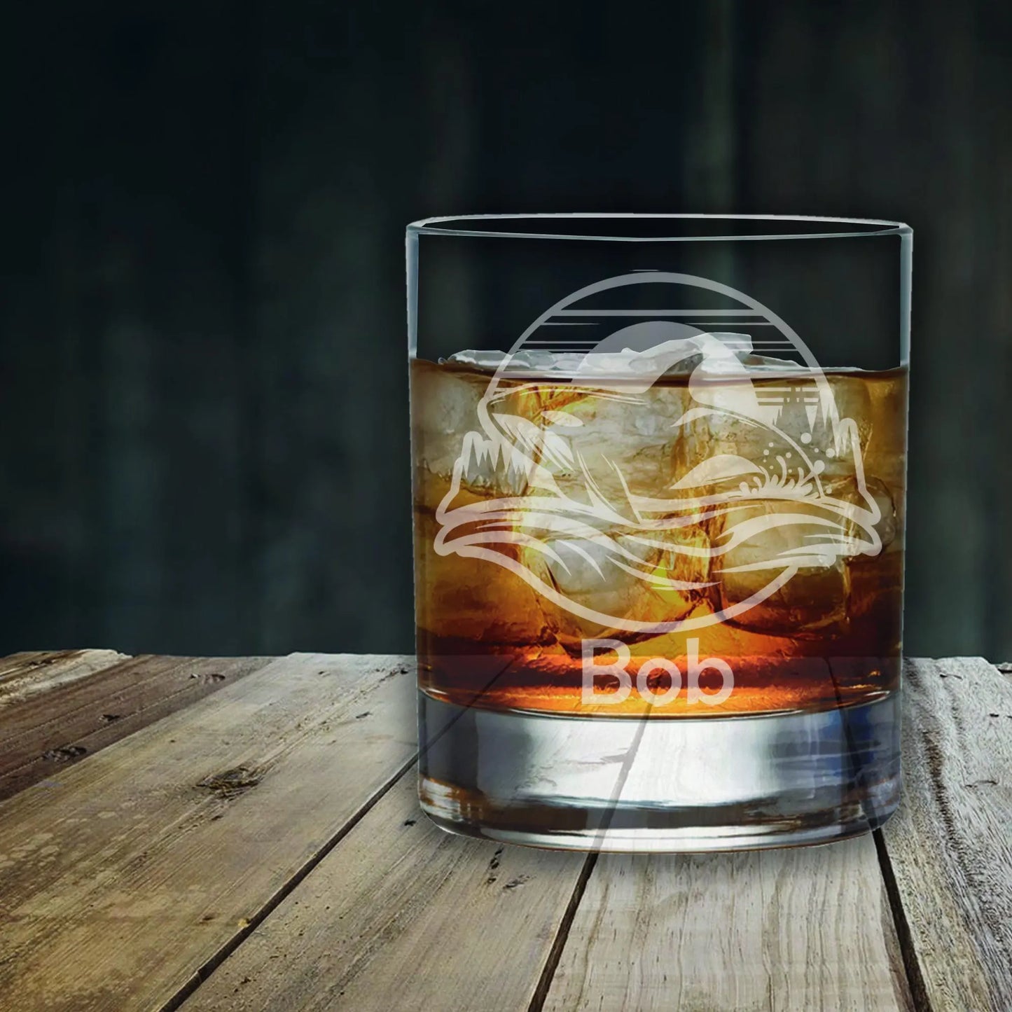 Personalized Whale Glass - Laser Etched Whiskey, Highball, Pint or Tankard
