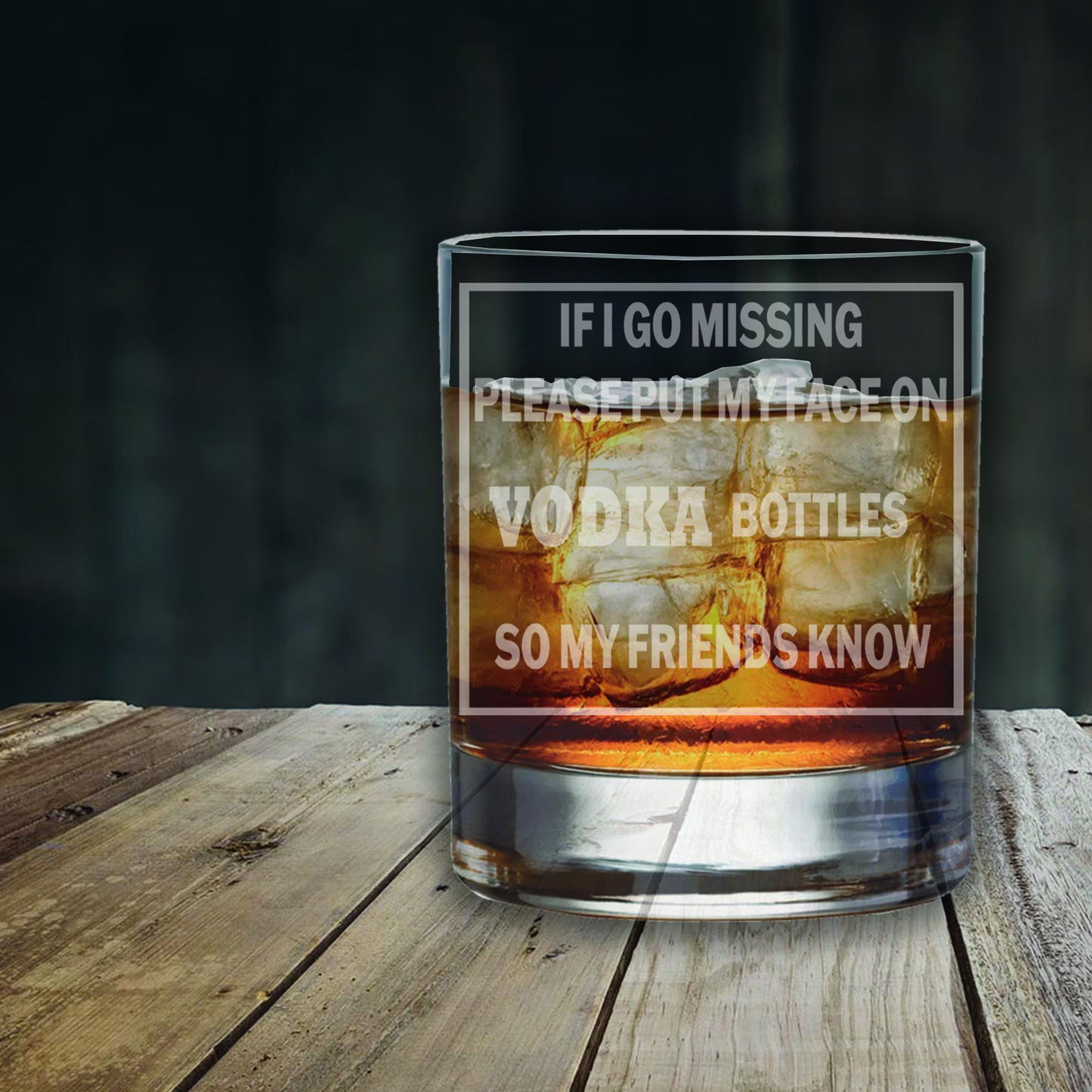 Personalized "If I Go Missing" Glass - Laser Etched Whiskey, Highball, Pint or Tankard