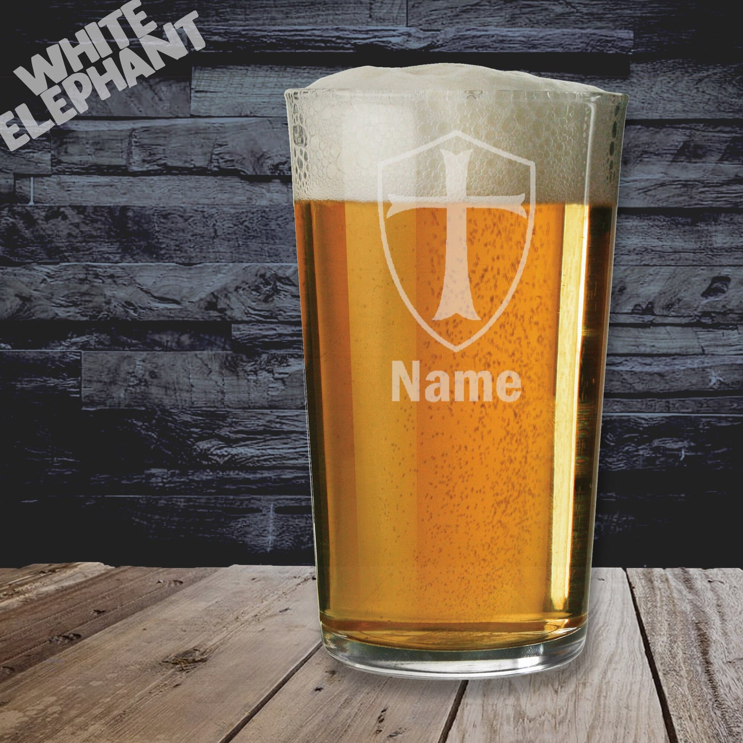 Templar Glass - Laser Etched Whiskey, Highball, Pint or Tankard