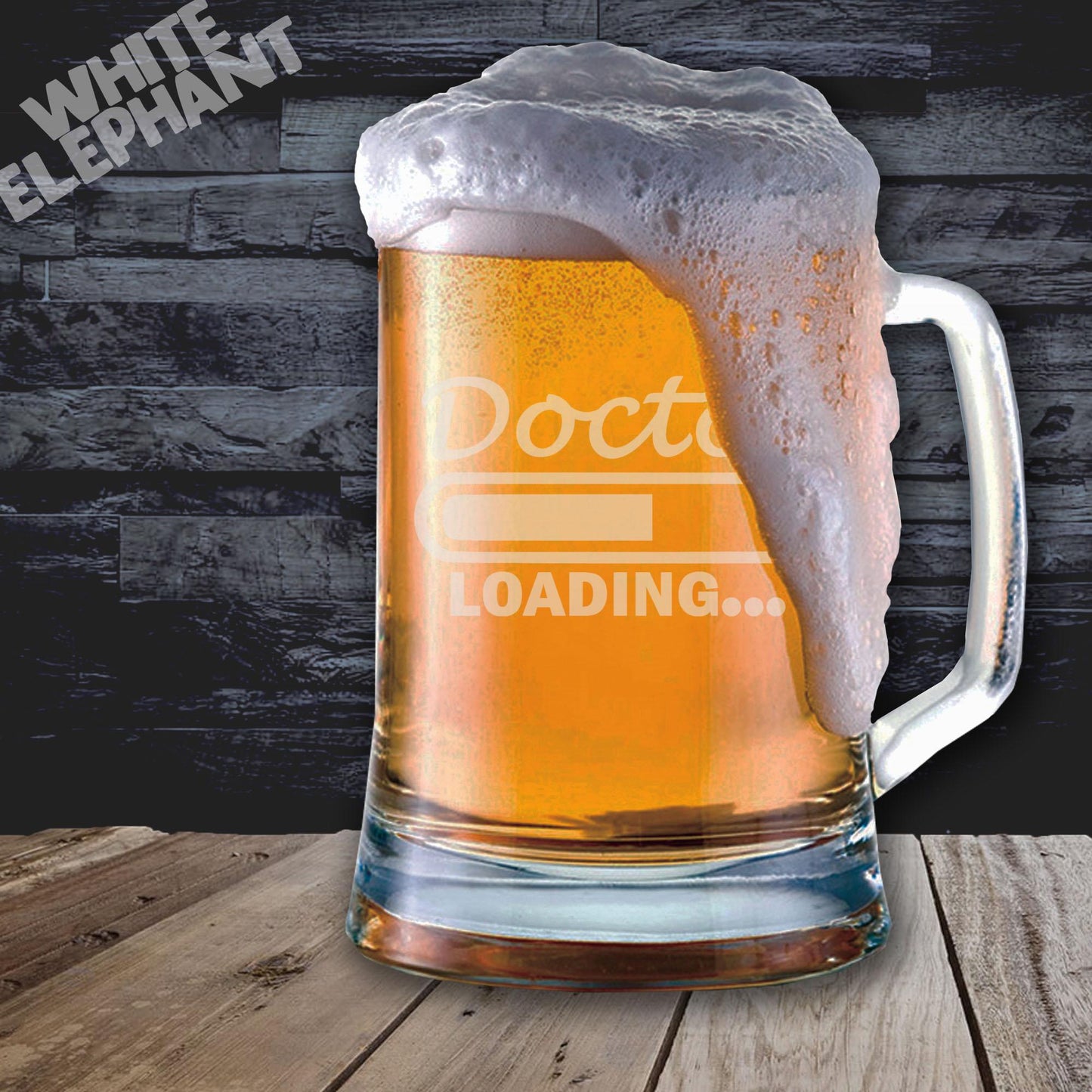 Doctor Loading Glass - Laser Etched Whiskey, Highball, Pint or Tankard