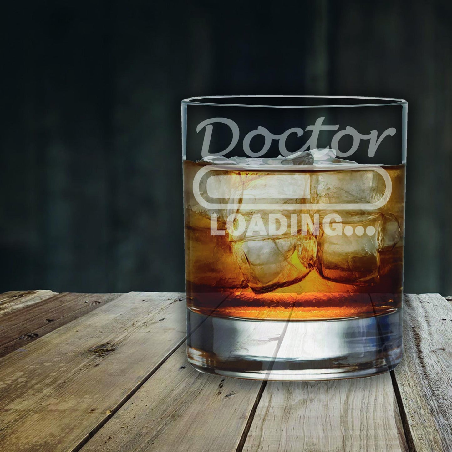 Doctor Loading Glass - Laser Etched Whiskey, Highball, Pint or Tankard