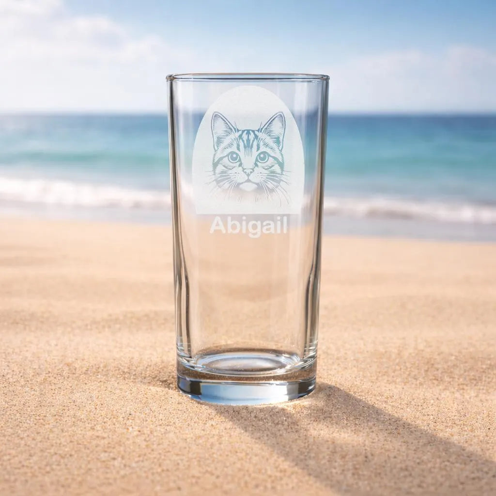 Personalized American Ringtail Cat Glass - Laser Etched Whiskey, Highball, Pint or Tankard