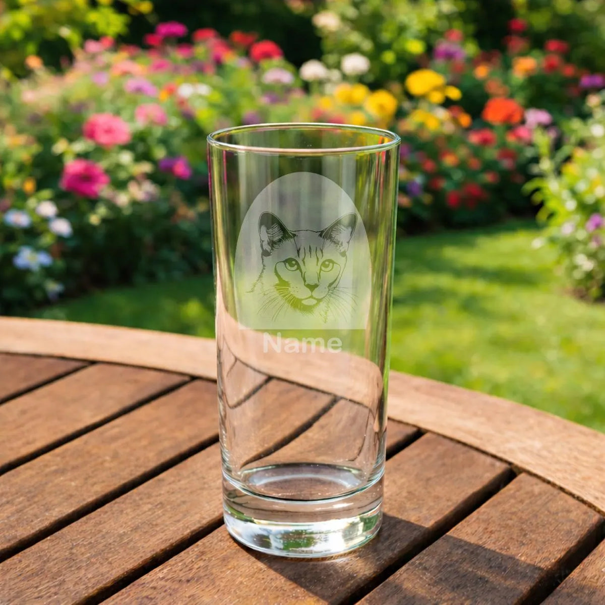 Personalised Thai Lilac Cat Glass - Laser Etched Whiskey, Highball, Pint or Tankard (Copy)