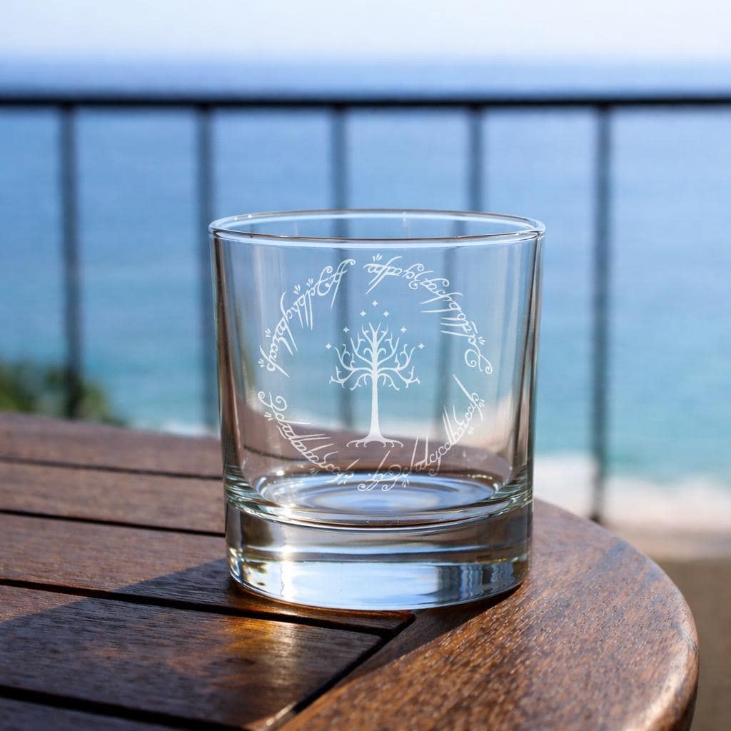 Lord of the Rings Glass - Laser Etched Whiskey, Highball, Pint or Tankard