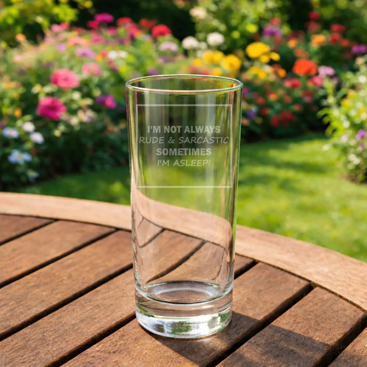 Sometimes I'm Asleep Glass - Laser Etched Whiskey, Highball, Pint or Tankard