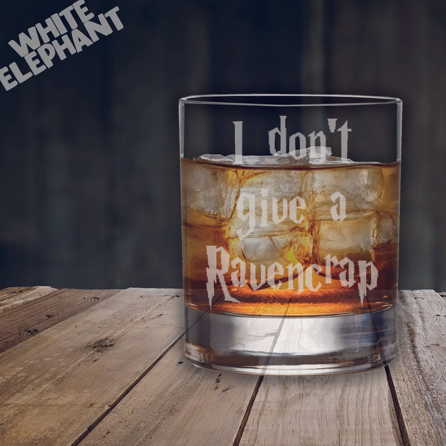 I don't Give a RavenCr*p Harry Potter Inspired Laser Etched Whiskey / High-Ball / Pint / Tankard Glass