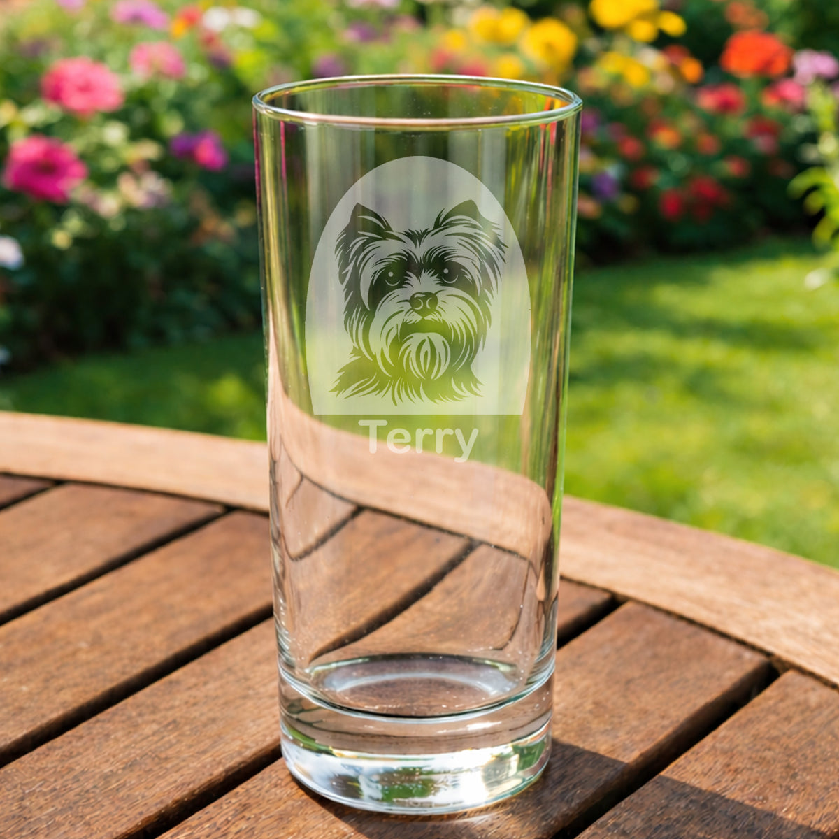 Personalised Yorkshire Terrier Glass - Laser Etched Whiskey, Highball, Pint or Tankard